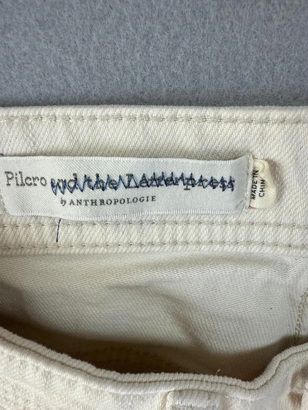 Anthropologie Pilcro High-Rise Striped Slim Boyfriend Denim Shorts Size 25 - Picture 5 of 9